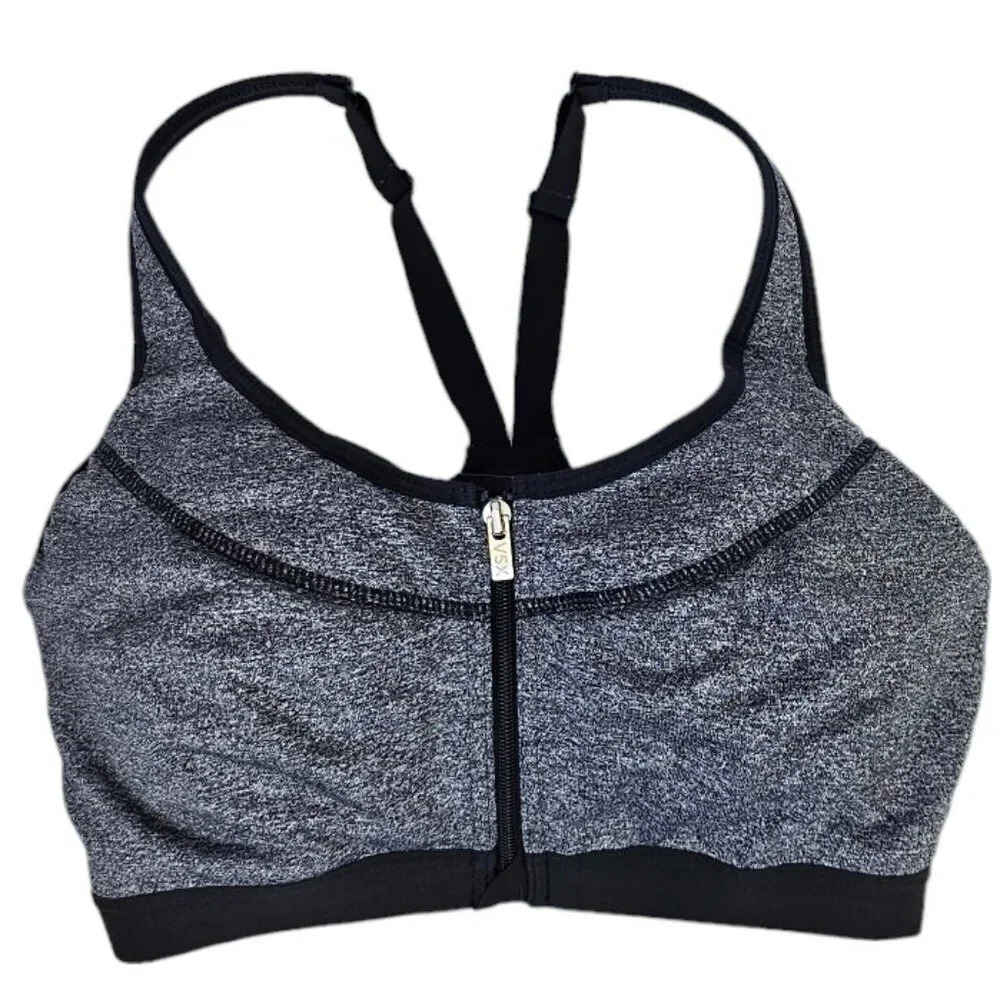Victorias Secret Front Zip High Impact Sports Bra Underwired Size 32DD